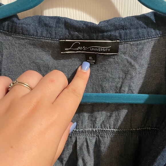 Little denim dress w pockets - Picture 2 of 2